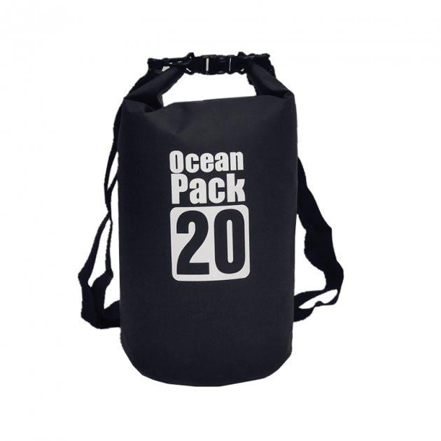 Гермомешок-рюкзак Ocean Pack водонепроницаемый 20 л Black (36954465)