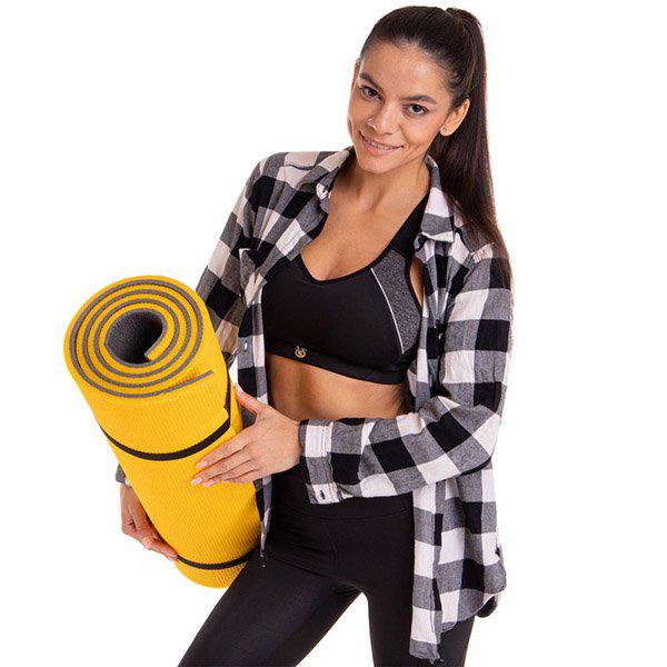 Коврик туристический двухслойный TY-3739 Желто-черный (59508110) - фото 4