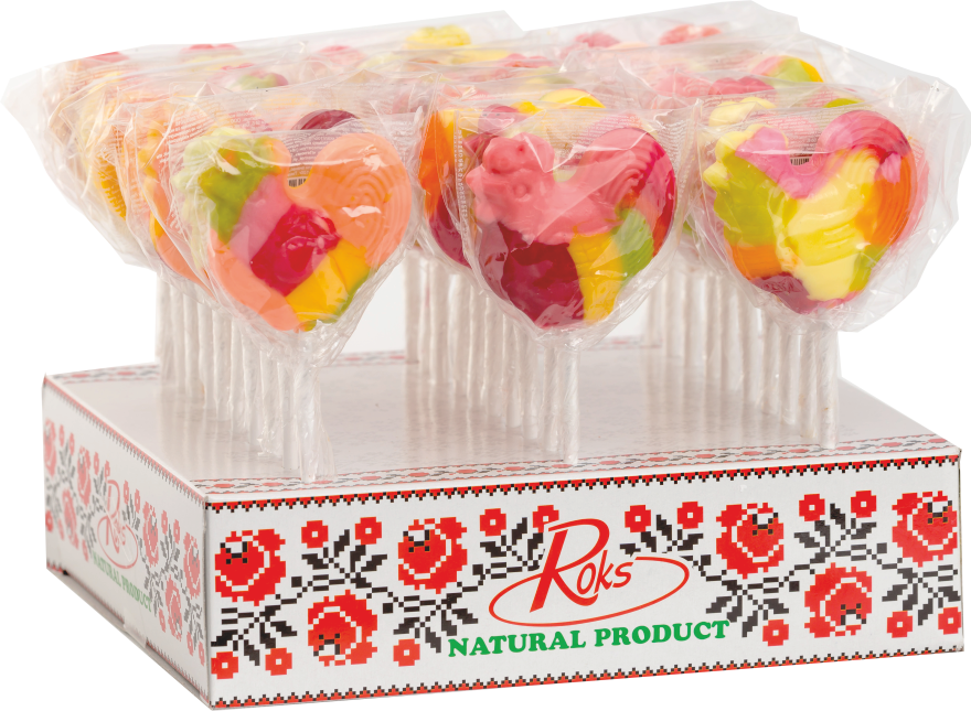 Льодяники Roks Петюня непрозорий дисплей універсал 23 г 30 шт. 0,690 г (988)