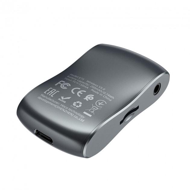 Ресивер Hoco E73 Bluetooth AUX в машину Silver - фото 6