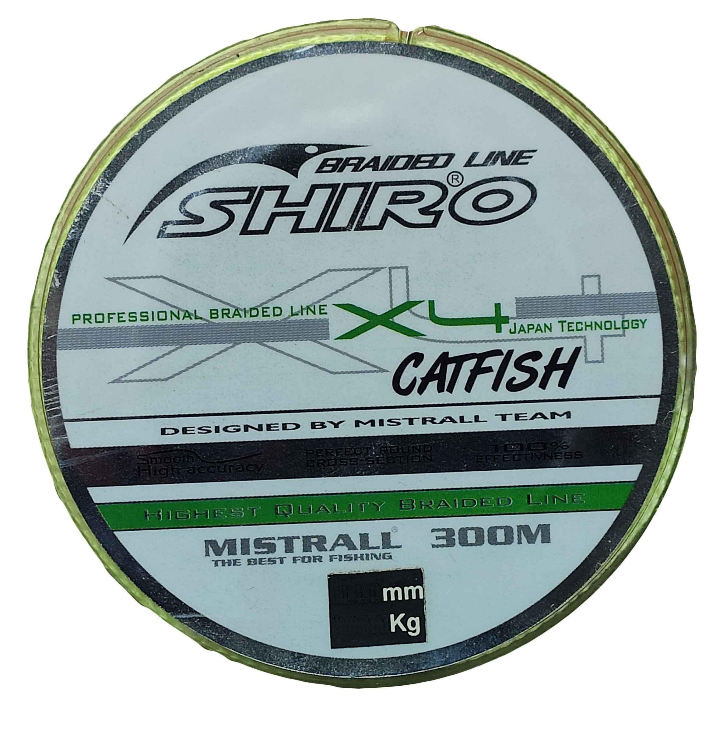 Шнур плетенный Mistrall Shiro BL Green FLU CATFISH 0,6 мм 59,8 кг 300 м