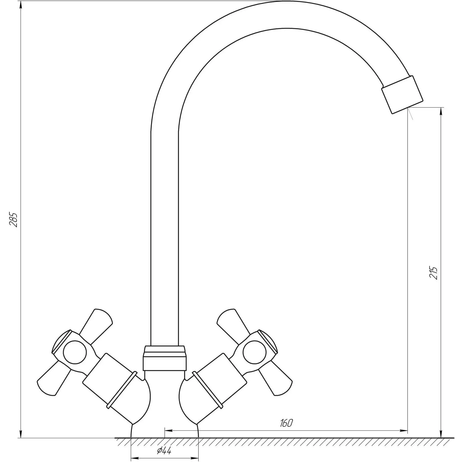 Смеситель для кухни Domino DK-H104-2N Sharm Chrom (GSR-000011192) - фото 4