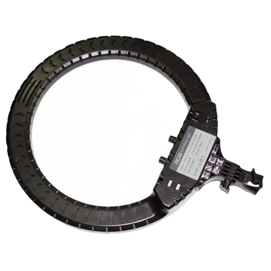 Лампа светодиодная кольцевая Rias RL-18 RGB 45 см на 3 держателя с пультом ДУ разноцветный (3_04095) - фото 3 Лампа светодиодная кольцевая Rias RL-18 RGB 45 см на 3 держателя с пультом ДУ разноцветный (3_04095) - фото 3