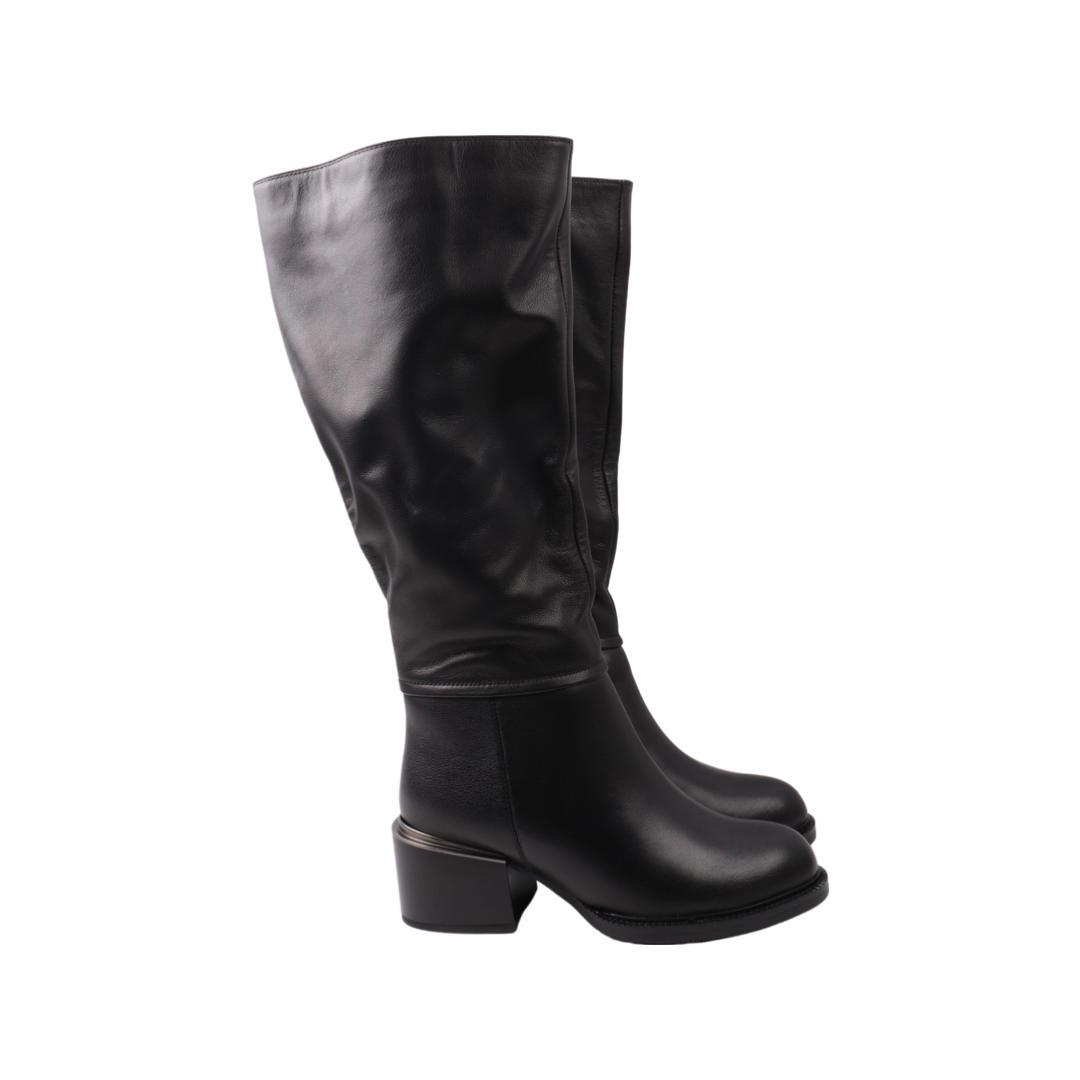 Сапоги женские Oeego из кожи р. 38 Черный (121-22ZSC)