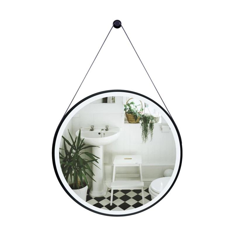 Дзеркало кругле світлодіодне Qtap LED R600 мм Black Дзеркало кругле світлодіодне Qtap LED R600 мм Black