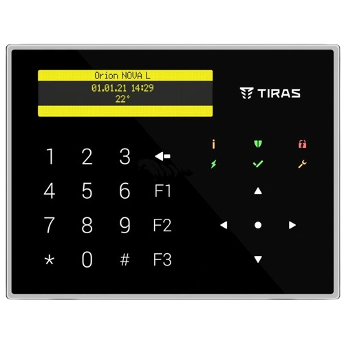 Клавиатура сенсорная для сигнализаций TIRAS K-GLCD+ 2 зоны 12V Черный (31980568) Клавиатура сенсорная для сигнализаций TIRAS K-GLCD+ 2 зоны 12V Черный (31980568)