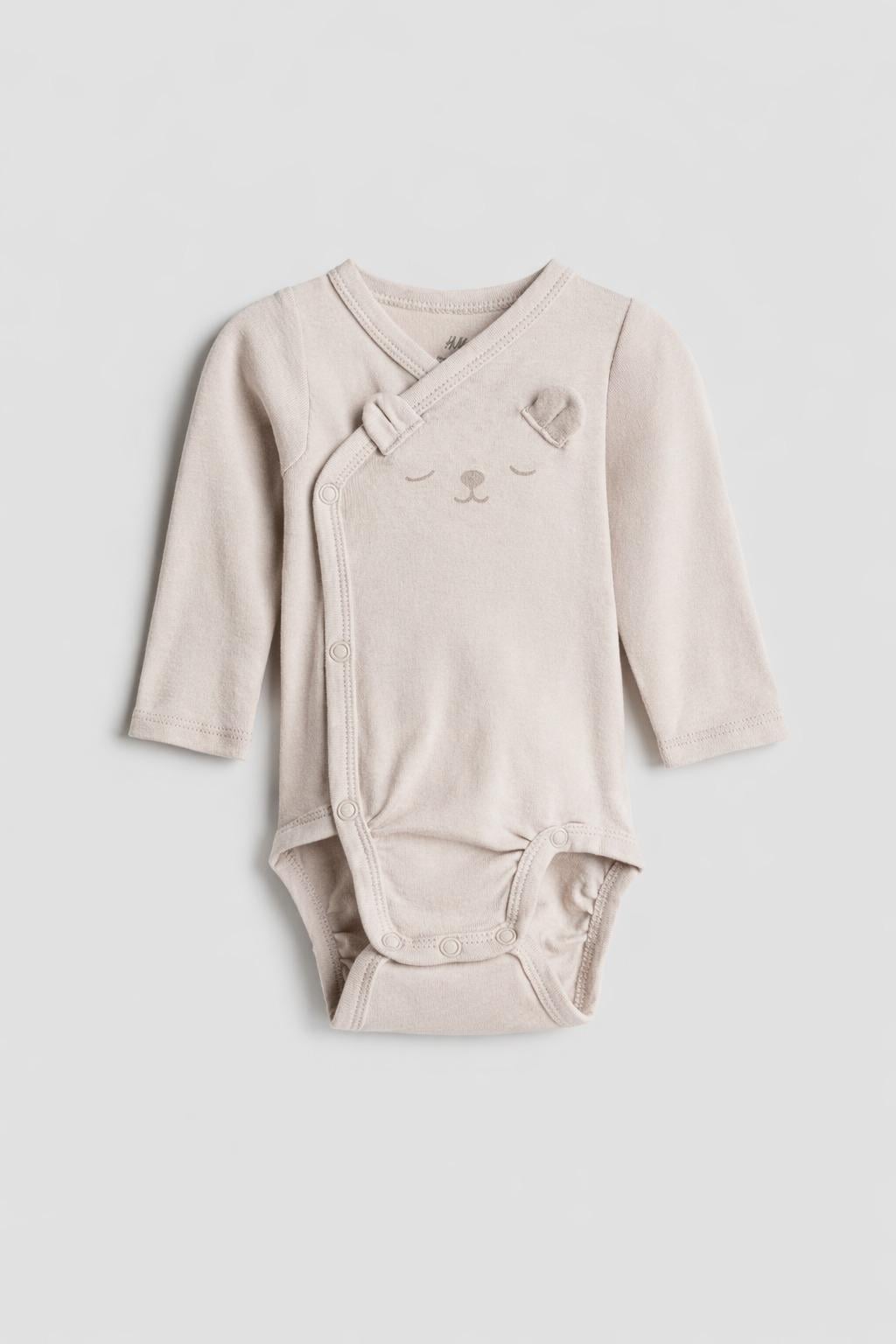 Боди H&M Мордочка 44 см Бежевый (1022957)