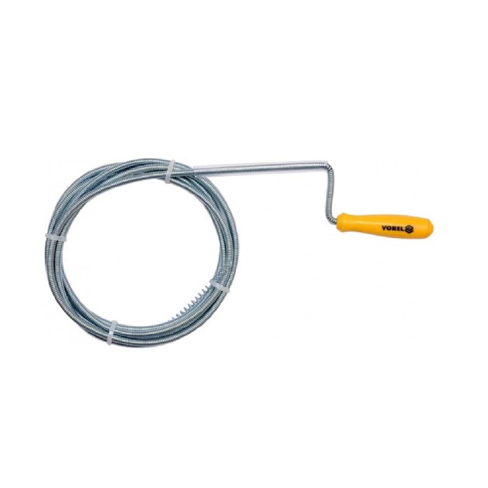 Трос спіральний Vorel 3 м для прочищення каналізації Ø 6 мм (55542)