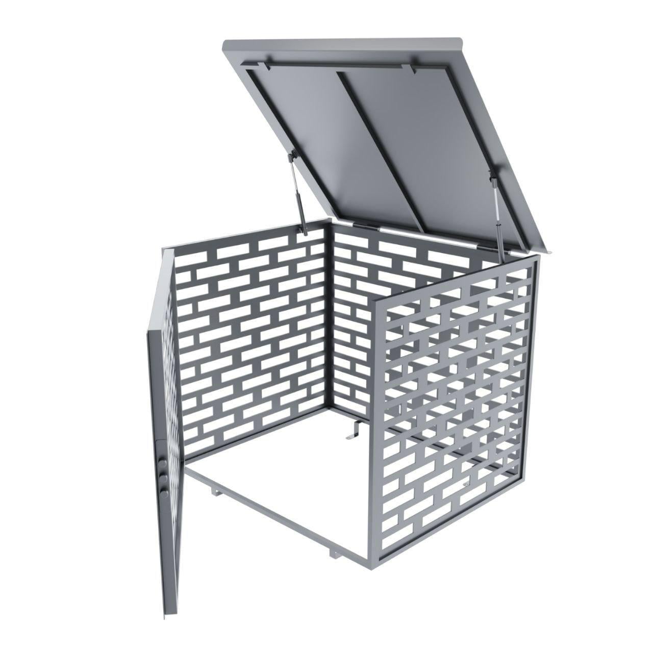 Бокс для генератора антивандальный Кирпич БГПз-01 перфорированный уличный с замком 1000х800х800 мм (2354756921/К1032)