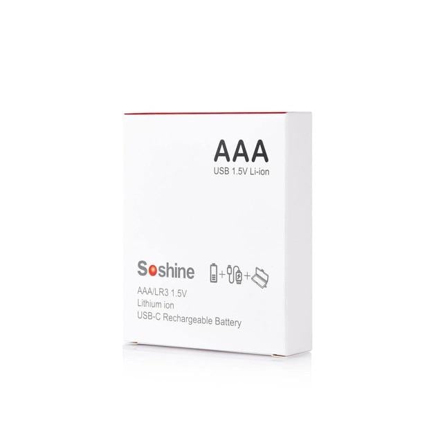 Аккумулятор SOSHINE AAA/LR03 1,5V 600 mWh Type-C Li-ion (104068) - фото 9