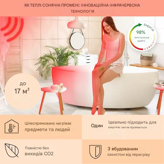 Инфракрасный обогреватель KLARSTEIN Hot Spot Crystal 850 Вт 5-40°C (10032942) - фото 5 Инфракрасный обогреватель KLARSTEIN Hot Spot Crystal 850 Вт 5-40°C (10032942) - фото 5