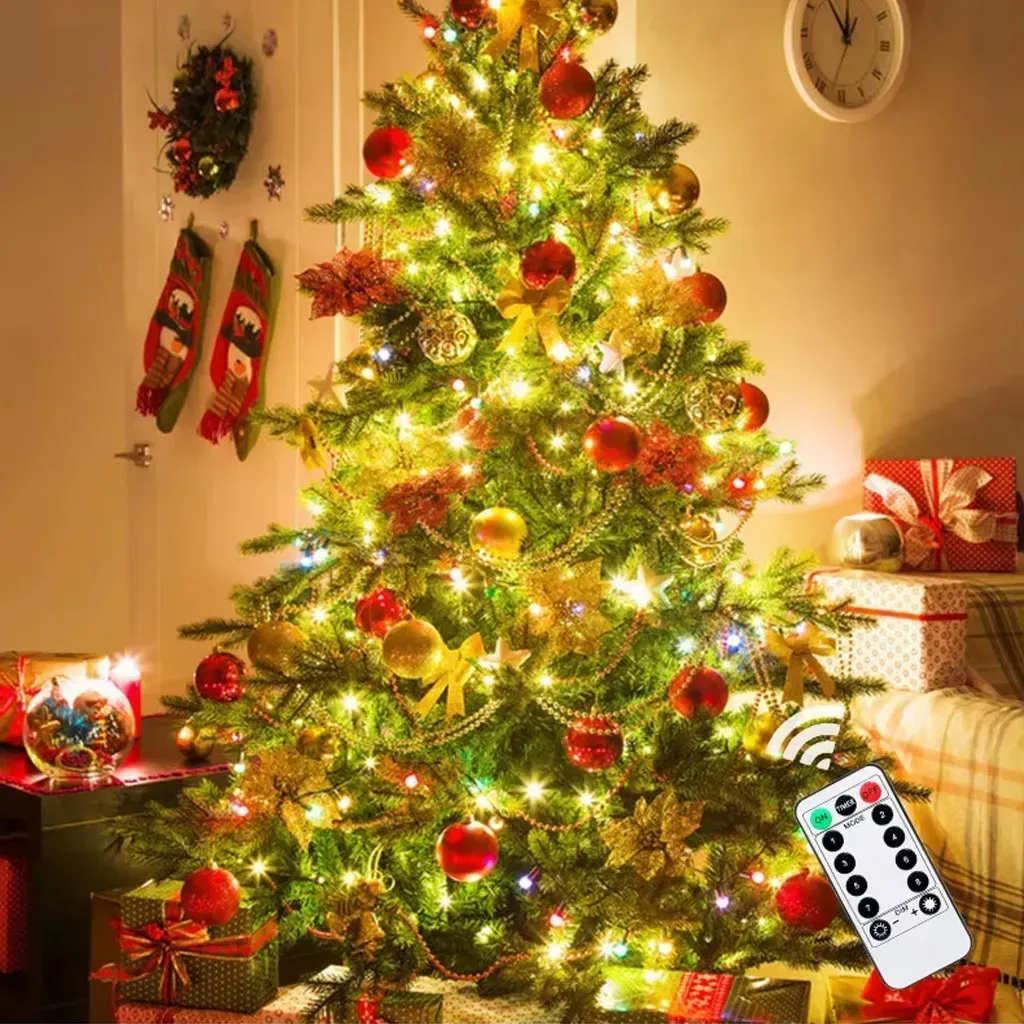 Гирлянда светодиодная нить Роса 200 м 2000 Led от сети на зеленой проволоке с пультом ДУ Теплый белый - фото 9 Гирлянда светодиодная нить Роса 200 м 2000 Led от сети на зеленой проволоке с пультом ДУ Теплый белый - фото 9