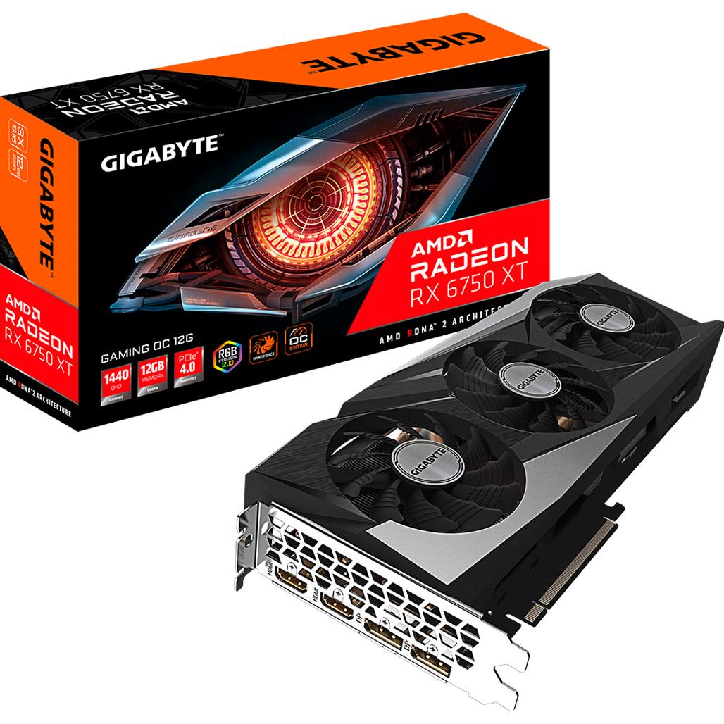 Видеокарта Gigabyte Radeon RX 6750 XT Gaming OC 12G (GV-R675XTGAMING OC-12GD)
