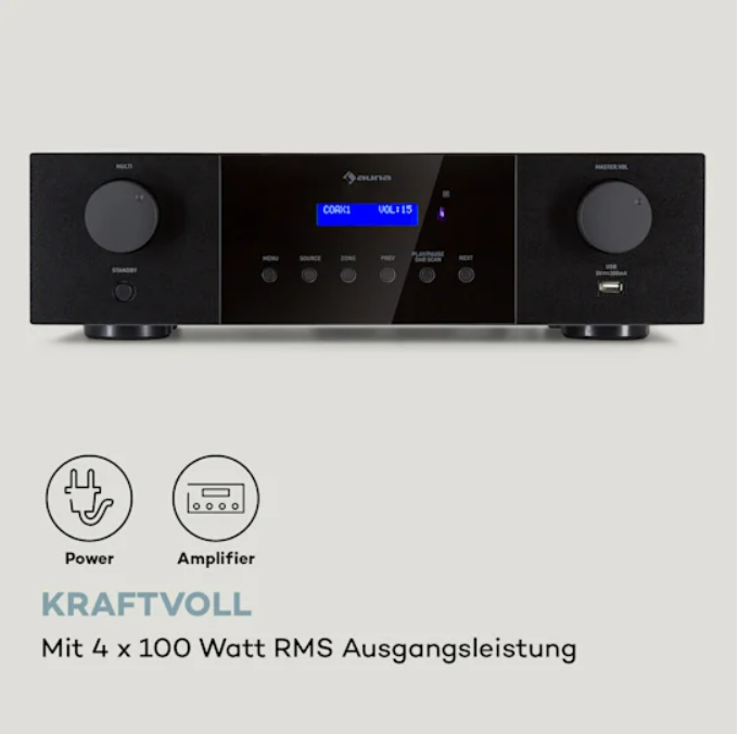 Усилитель звука DAB AMP-4000 Hi-Fi/DAB+/Радио/USB (10038329) - фото 2