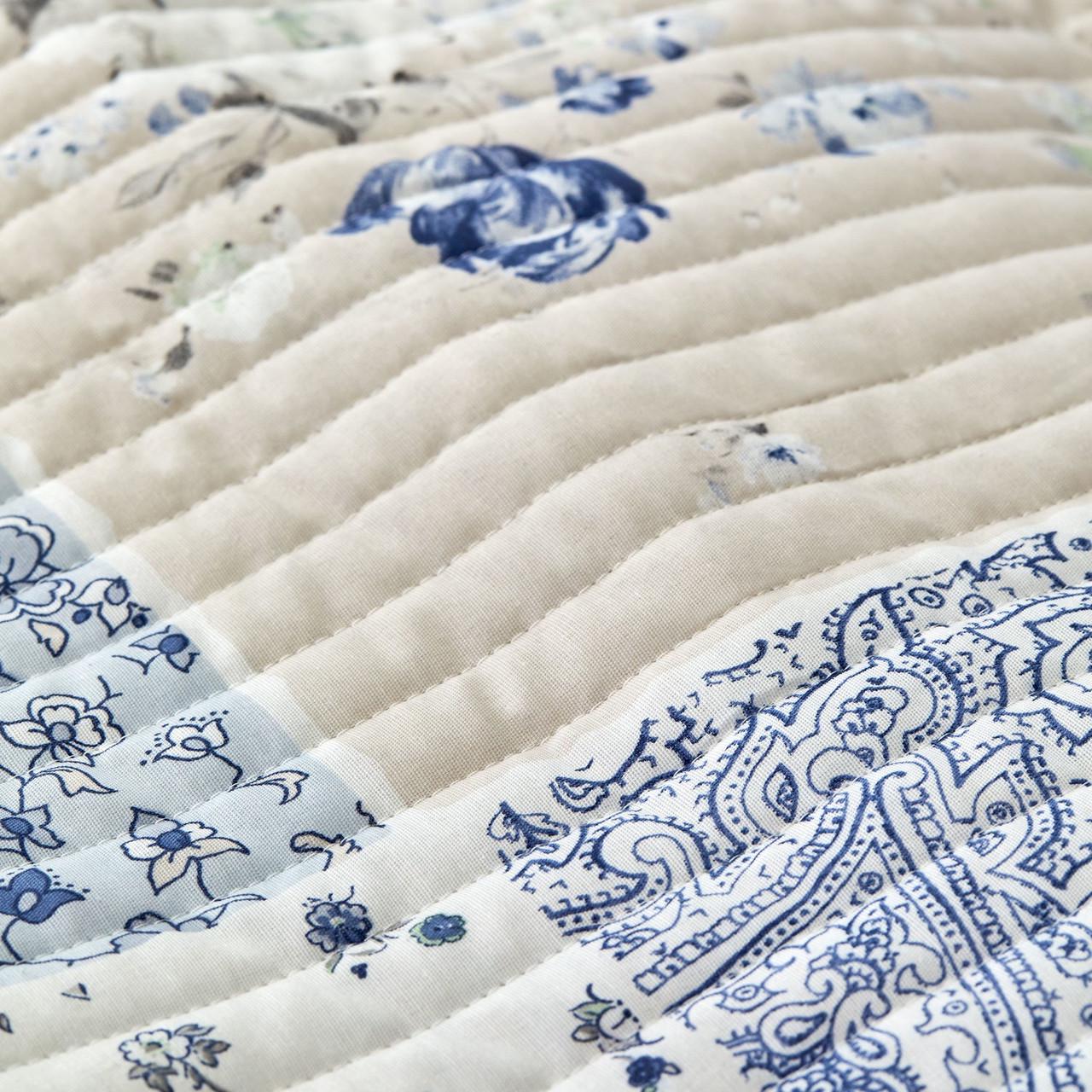 Покривало стьобане з наволочками Karaca Home Adela mavi 230х240 Синій (svt-2000022298452) - фото 3 Покривало стьобане з наволочками Karaca Home Adela mavi 230х240 Синій (svt-2000022298452) - фото 3