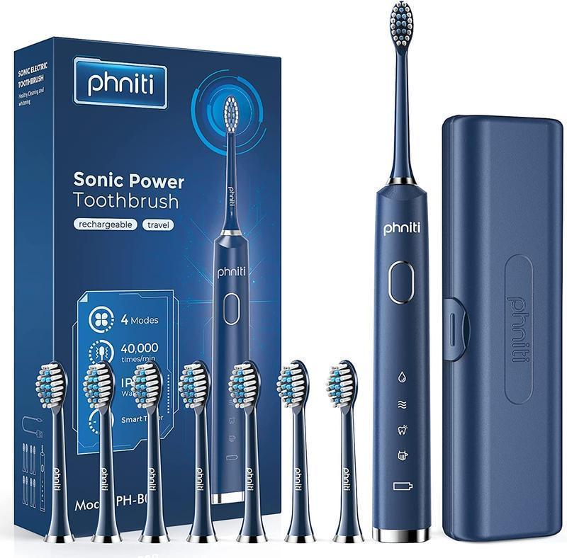 Электрическая зубная щетка Phniti Sonic с кейсом и насадками 8 шт. (24138120)