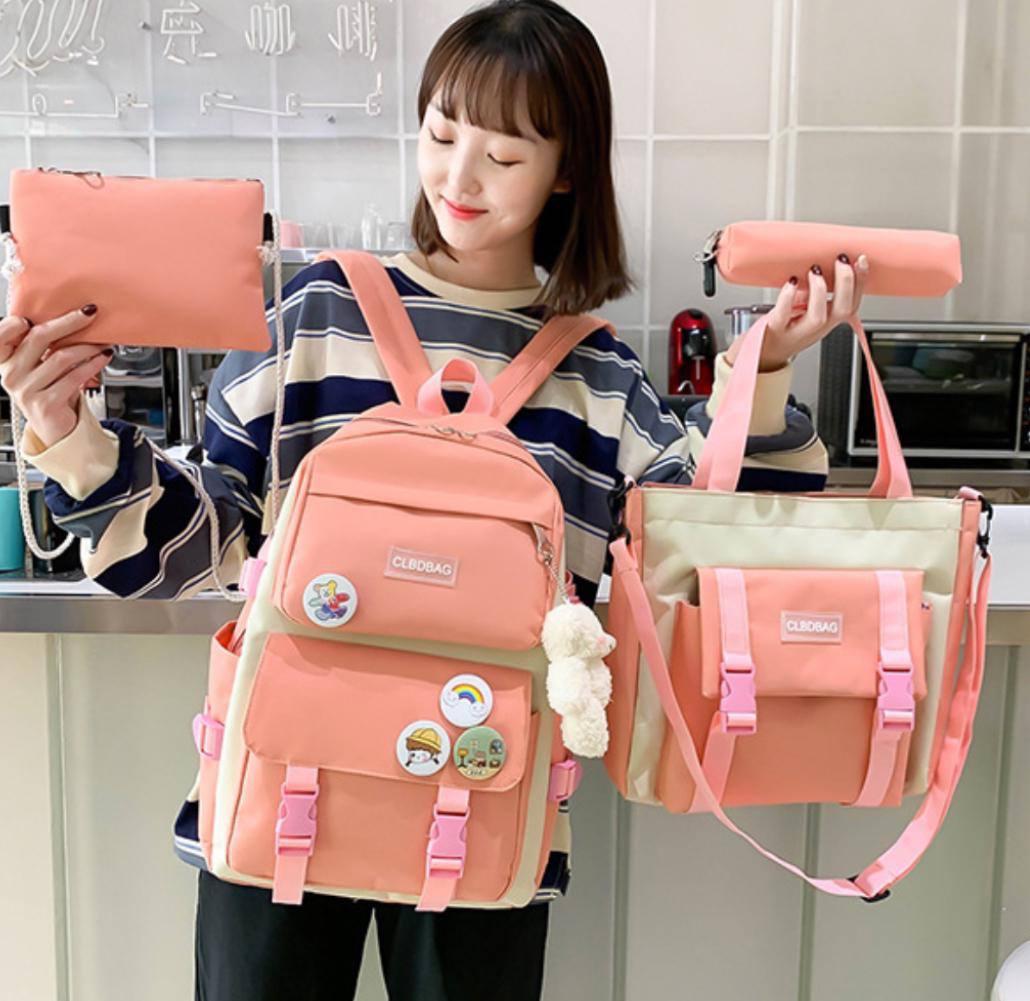 Комлект шкільний рюкзак/сумка/клатч/брелок Рожевий (27795672) - фото 3 Комлект шкільний рюкзак/сумка/клатч/брелок Рожевий (27795672) - фото 3