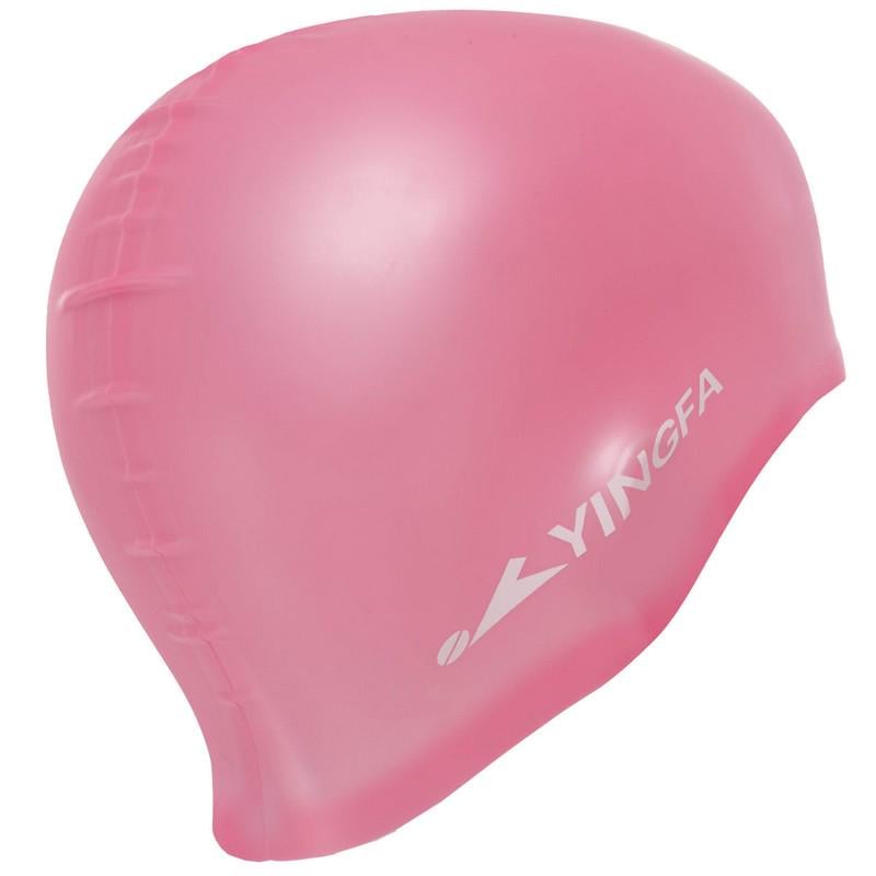 Шапочка для плавания YINGFA C0067 силиконовая Светло-розовый (C0067_Светло-розовый) - фото 3