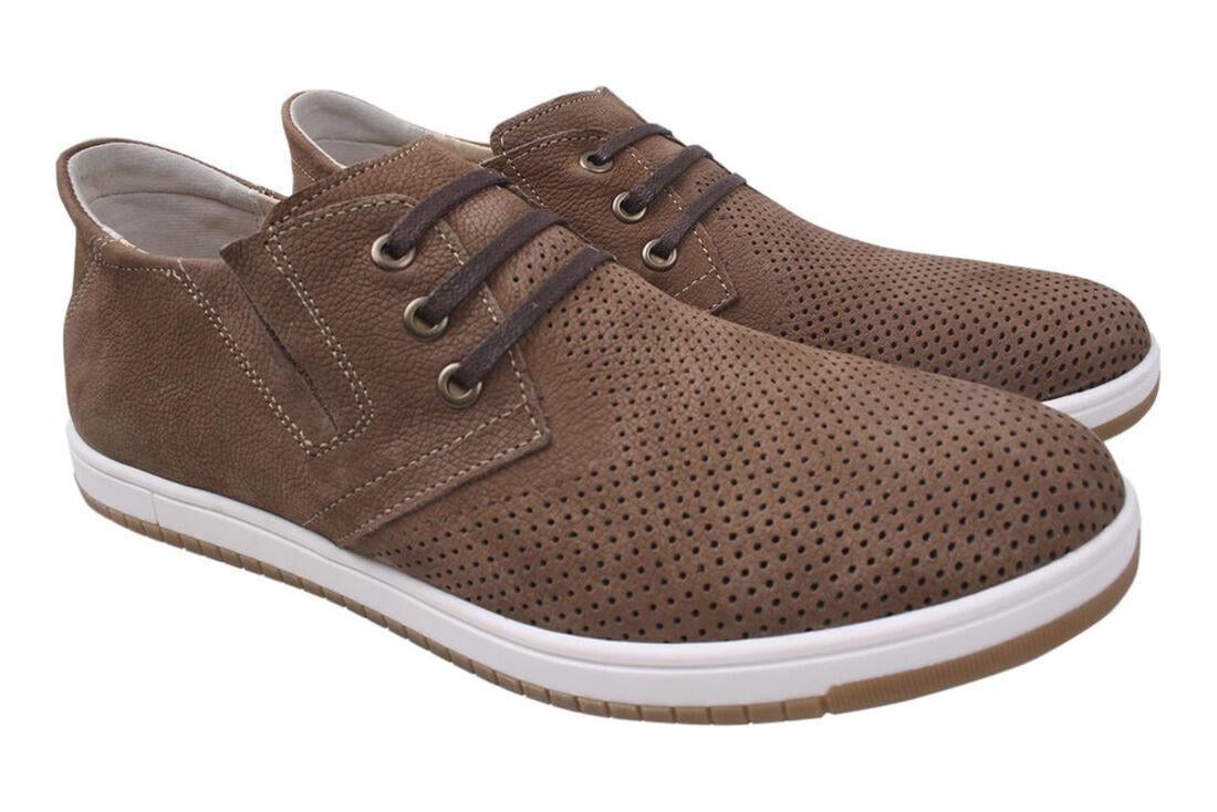 Туфли мужские Maxus Shoes из из нубука р. 40 Капучино (39-20LTCP)