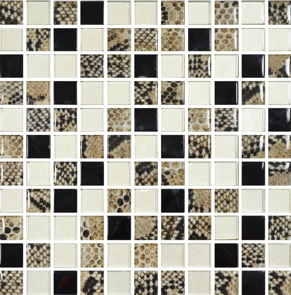 Мозаика стеклянная Kotto Ceramica GMP 0825035 С3 print 38 300х300х8 мм Gold/Black (003133)