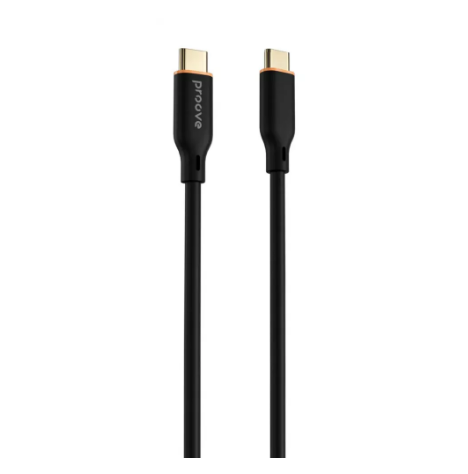 Кабель Charge/OTG Proove Jelly Silicone Type-C to Type-C 60 W 2,4 A 1 м Black (578976)