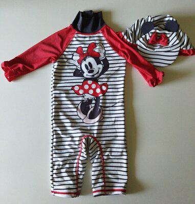 Купальний костюм з кепкою PRIMARK Мінімаус сонцезахисний 98 см