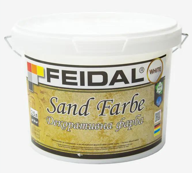 Фарба декоративна Feidal Sand Farbe інтер'єрна тип цукру 2,5 л Перламутровий