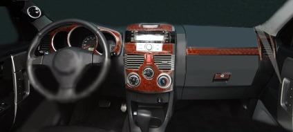 Накладки на панель Титан Meric для Daihatsu Terios 2006- гг. пластик Черный