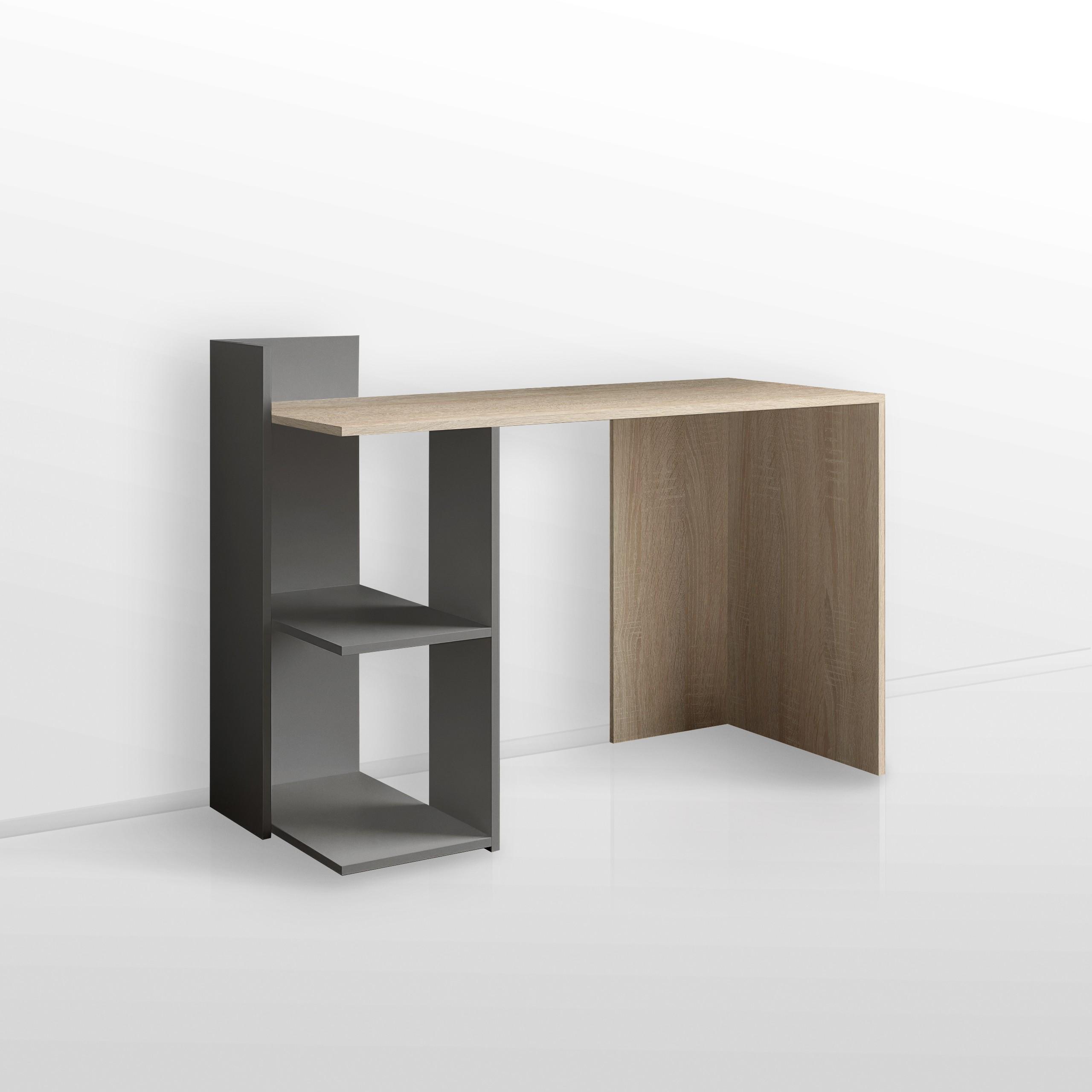 Стіл письмовий з полицями S-12 1200х520х870 мм Дуб Сонома/Антрацит - фото 2