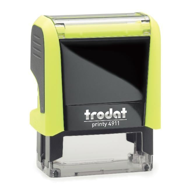 Штамп "ОХОРОНА" на автоматическом оснащении Trodat 4911 38х14 мм Желтый неон (2701972672) - фото 2