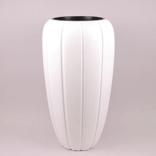 Горшок пластиковый Flora GAJA с вкладом 75 см Белый (81286)