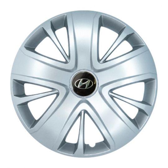 Автомобильные колпаки SKS 341 R15 с логотипом Hyundai 4 шт. Серебристый