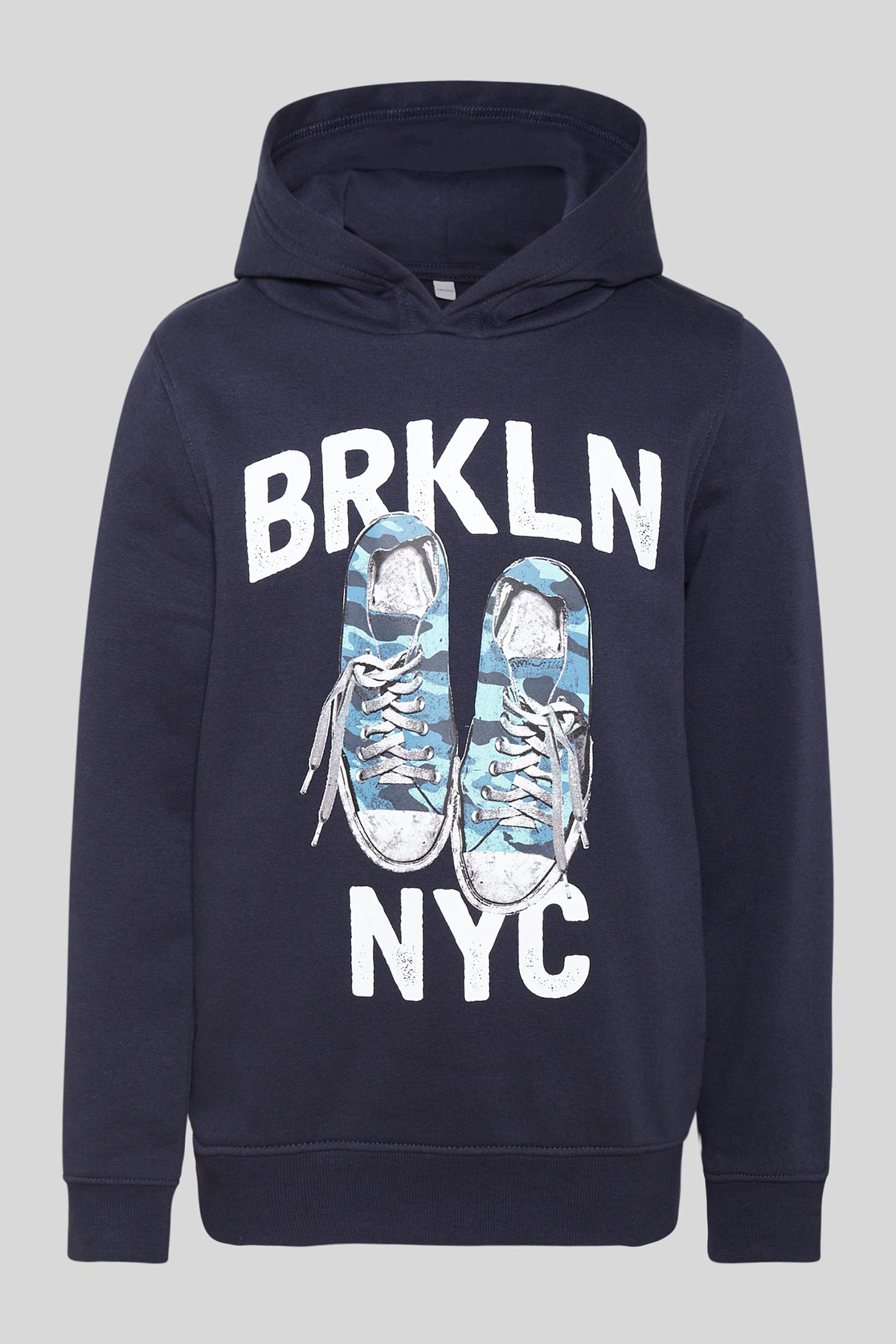 Толстовка для мальчика C&A с капюшоном размер 134-140 см Темно-синий (2108733)