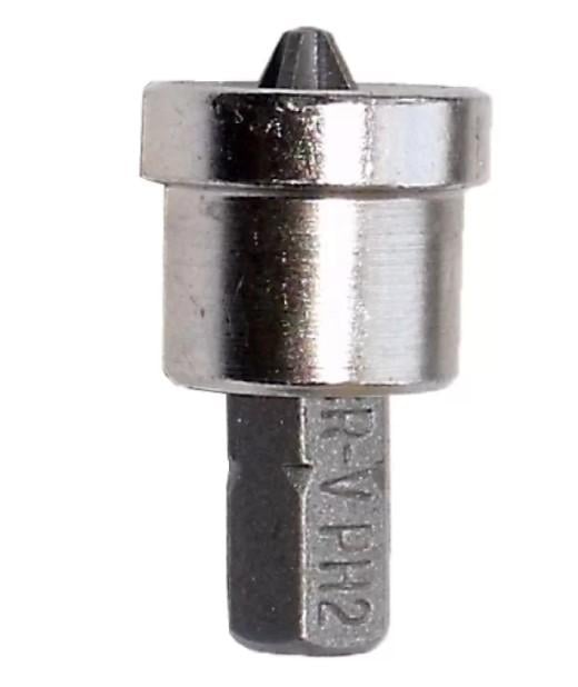 Крестообразная бита Vago PH2 25 мм 1/2" с ограничителем (21432)
