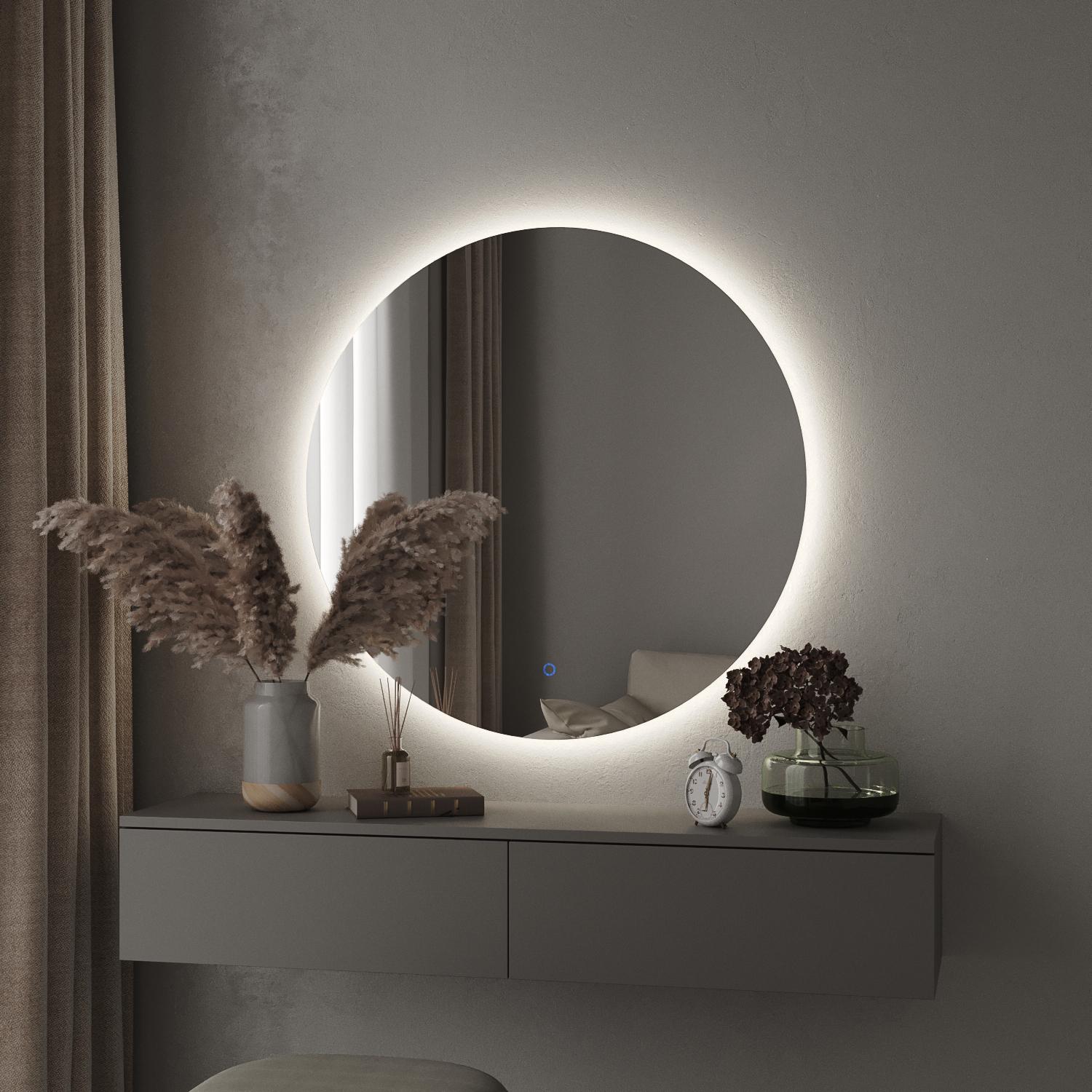 Зеркало со светодиодной LED (ЛЕД) подсветкой купить, цена зависит от размера