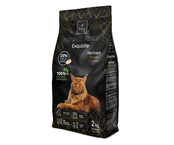 Корм сухий для дорослих стерилізованих котів REX Natural Range Cats 2 кг