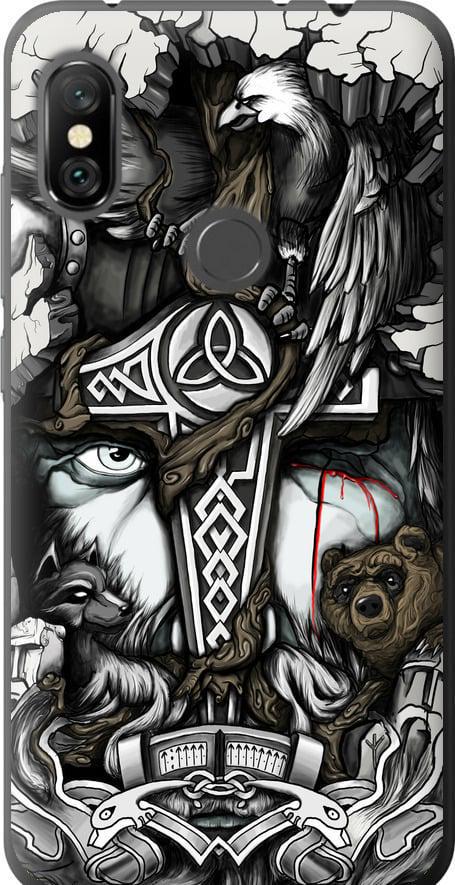 Чохол на Xiaomi Redmi Note 6 Pro Тату Вікінг (4098u-1551-42517)