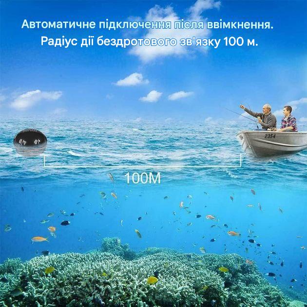 Эхолот Lucky Fish Finder XJ-01 для рыбалки с цветным ЖК-дисплеем - фото 7