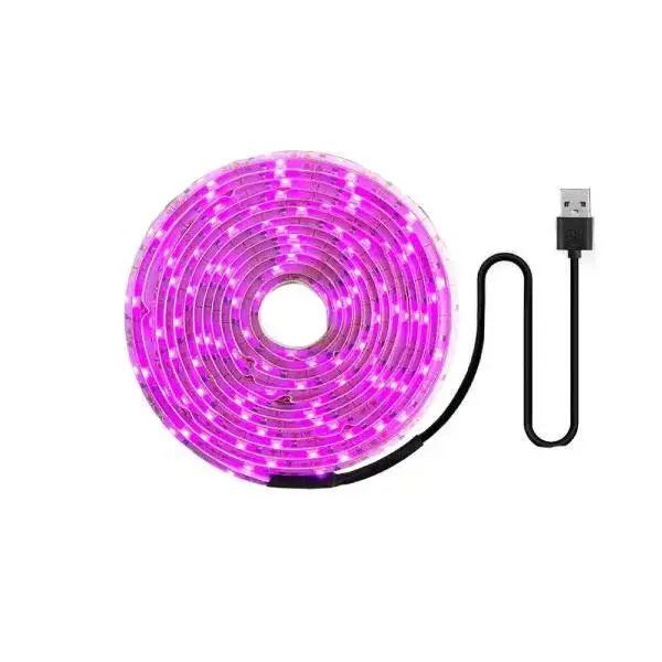 Лампа светодиодная фитолента GrowLight для комнатных растений с 60 LED 5V USB 2835 3 IP20 самоклеющаяся (opt-16372)