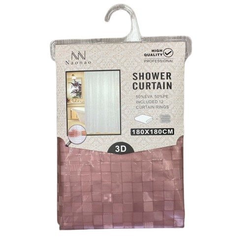 Шторка в ванную Stenson R89746 180х180 см Brown (14070005)