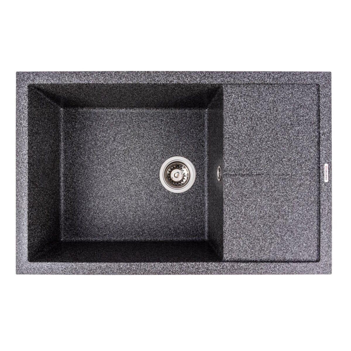 Мойка гранитная Valeso Calypso 790х500 врезная прямоугольная Графит матовый (PLTM-SP000049481)
