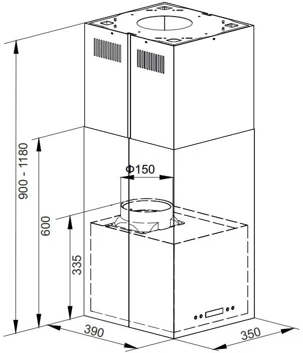 Кухонна витяжка Gunter&Hauer ANGELA нержавіюча сталь 1000 м3/год - фото 2 Кухонна витяжка Gunter&Hauer ANGELA нержавіюча сталь 1000 м3/год - фото 2