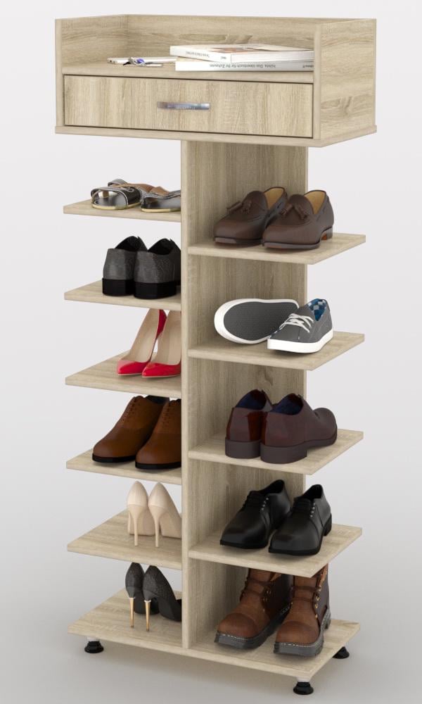 Тумба для взуття Тіса-меблі ТО-205 60x139x35 см Дуб сонома - фото 1 Тумба для взуття Тіса-меблі ТО-205 60x139x35 см Дуб сонома - фото 1