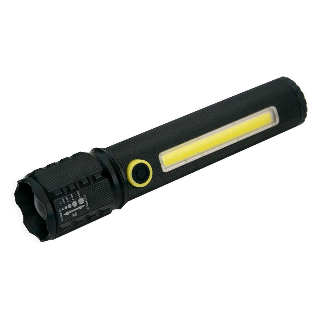 Фонарик аккумуляторный ручной BL-C72-P50 COB LED USB с креплением Черный (3000102-TOP-2)
