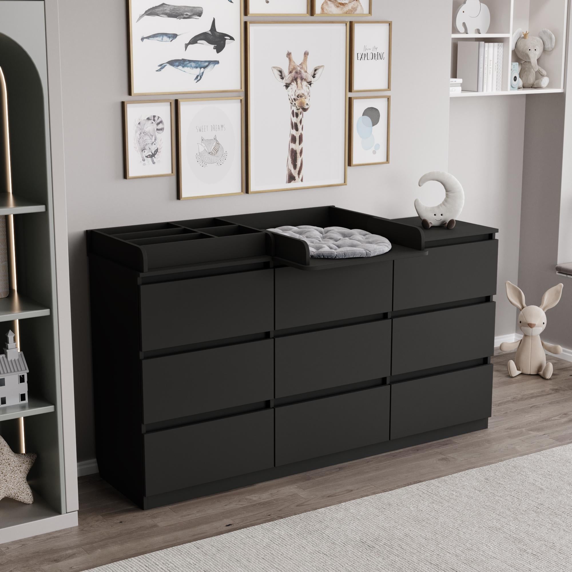 Пеленальный комод Furnigrade ПС-12 170х90х45 см Антрацитовый Пеленальный комод Furnigrade ПС-12 170х90х45 см Антрацитовый