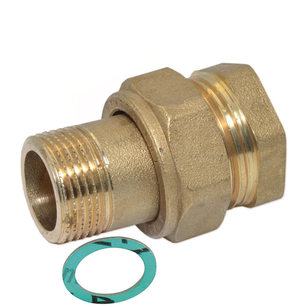 Свод американка прямой Pattaroni РЗВ 1" под прокладку латунь (F803R004)