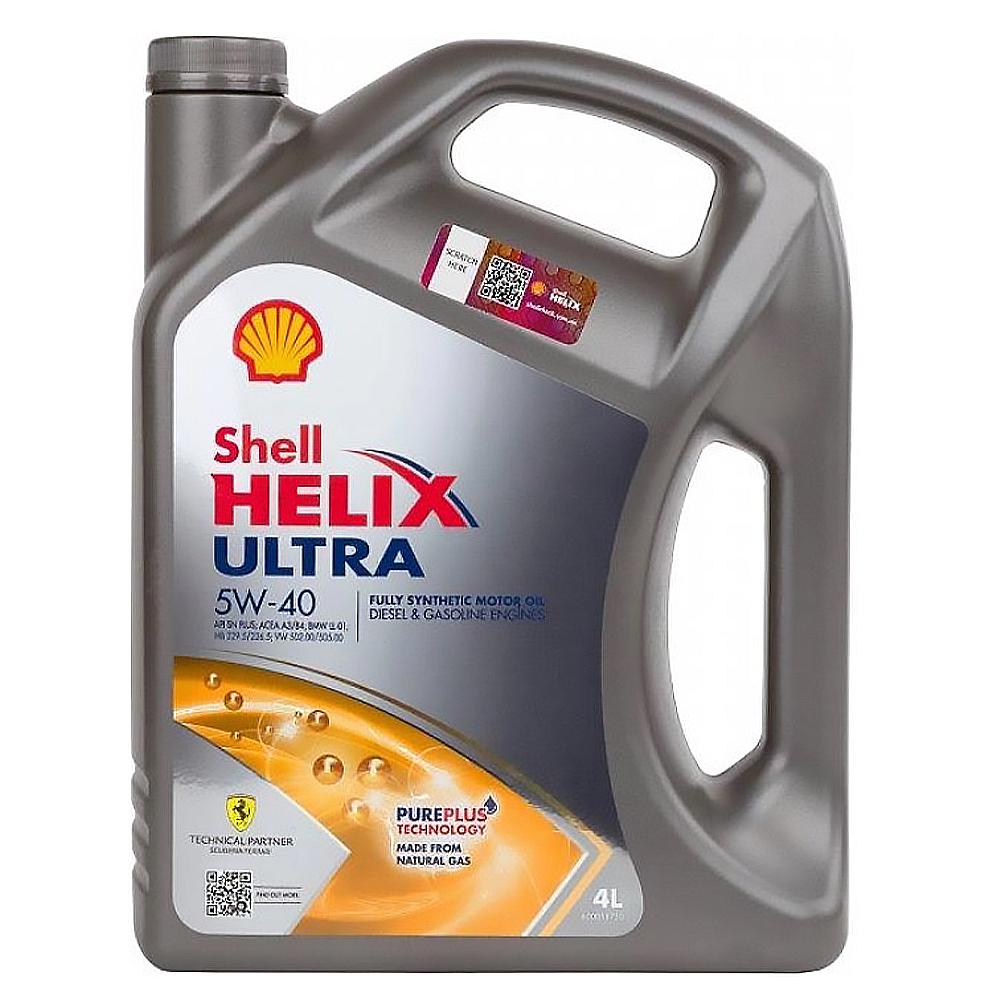 Моторное масло Shell Helix Ultra 5W-40 4 л - фото 1