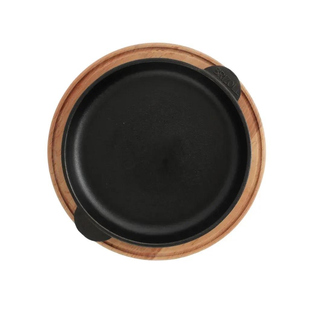 Сковорода чавунна з підставкою Brizoll HoReCa 18х2,5 см (Н1825-ДК) - фото 3