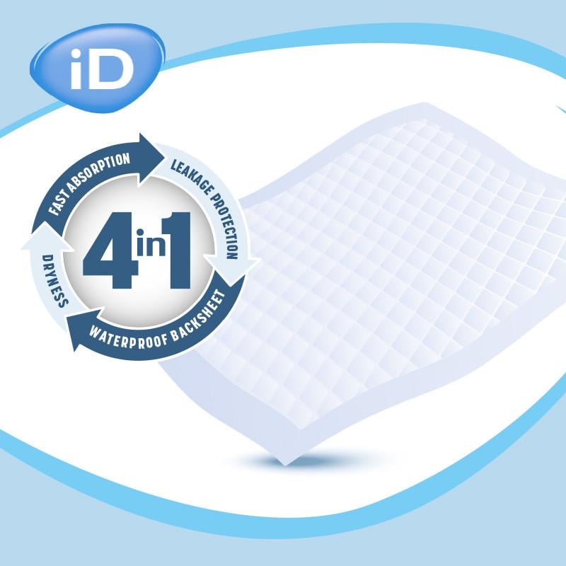 Пелюшки для дорослих ID Essential Super 60x90 №30 (000006581) - фото 3 Пелюшки для дорослих ID Essential Super 60x90 №30 (000006581) - фото 3