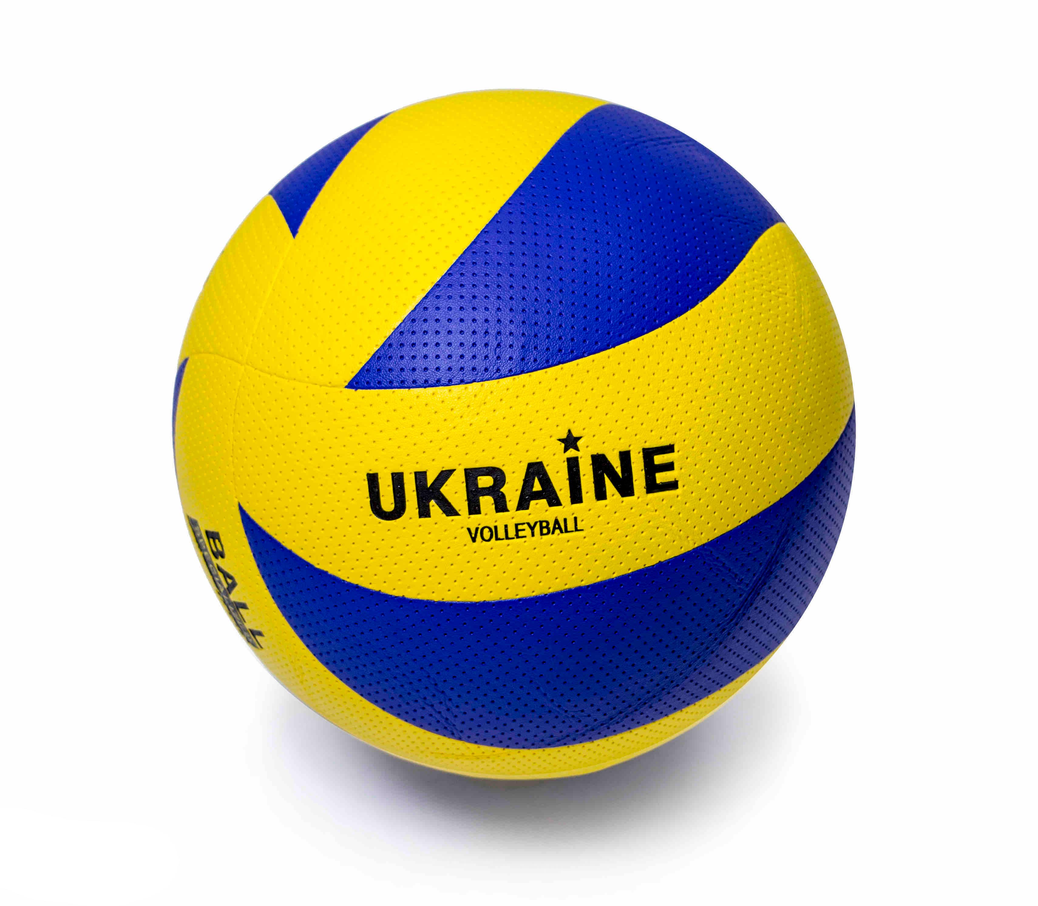 М'яч волейбольний Minksa Україна PU клейка без швів р. 5 Жовто-синій (0022-1)